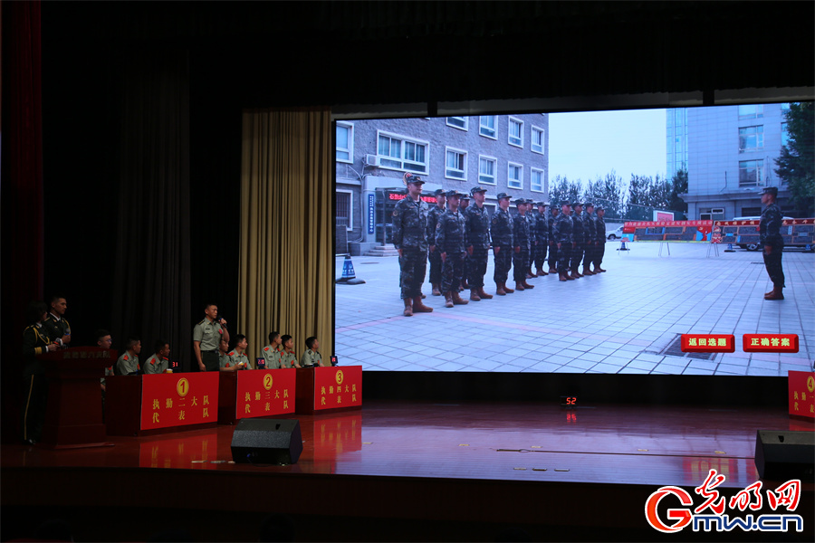 武警北京总队执勤第六支队举办条令条例暨安全常识竞赛