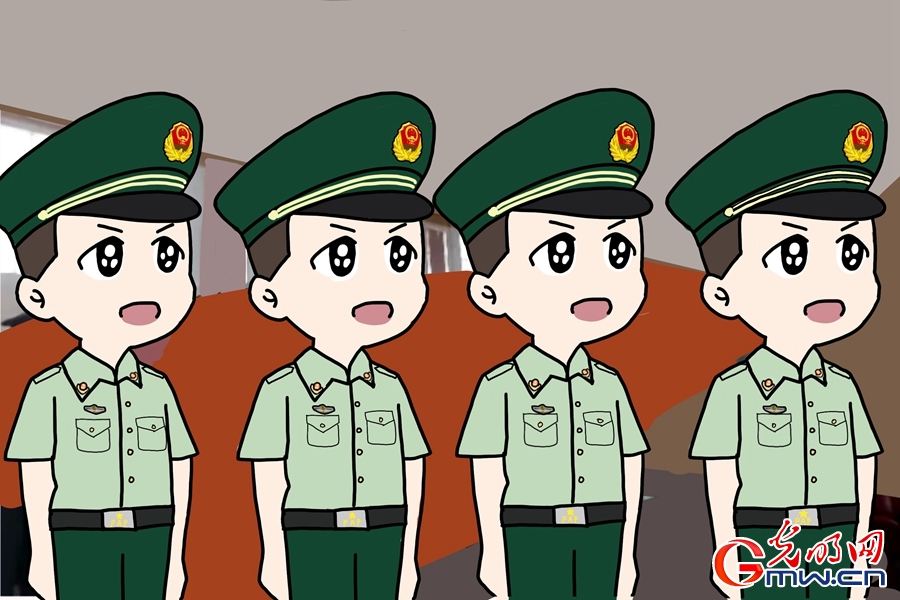 一组漫画带你走进新兵授衔现场