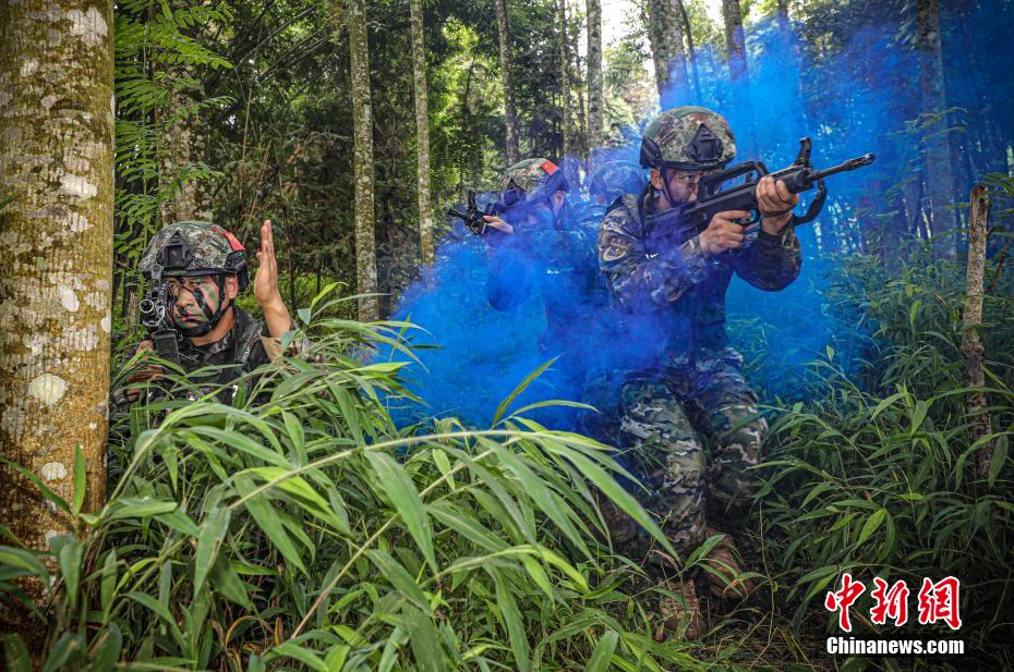 直击广西百色武警官兵山林地捕歼演练现场