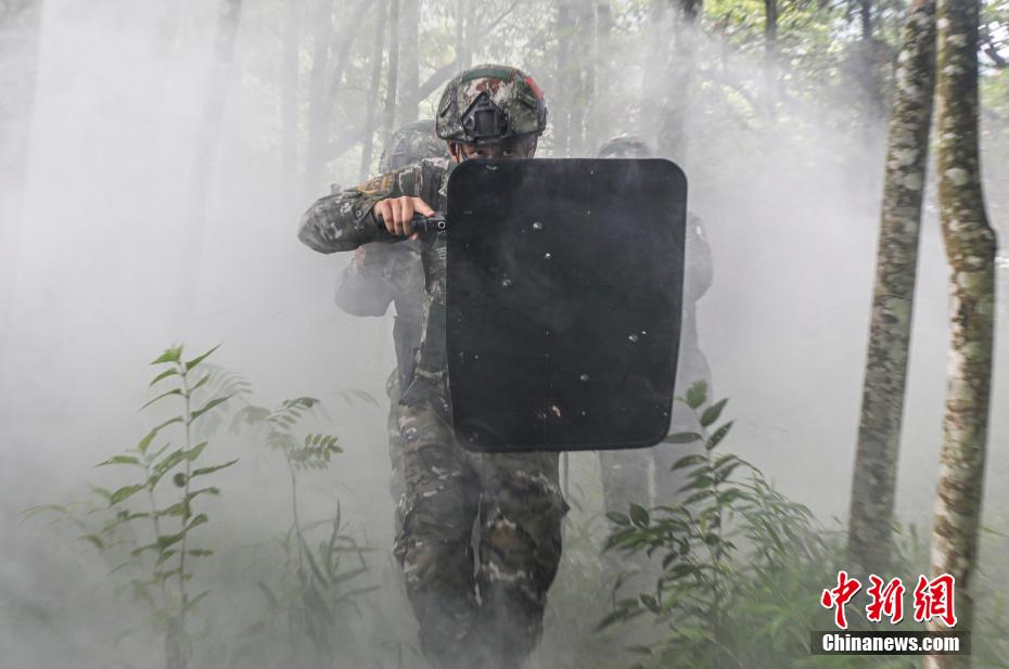 直击广西百色武警官兵山林地捕歼演练现场